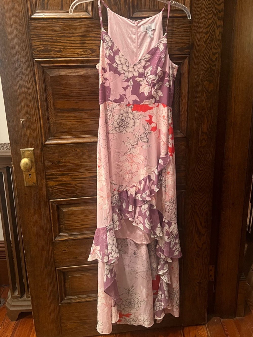 Badgley Mischka Floral Asymmetrical Dress